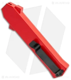 AKC F-16 D/A Bayonet OTF Automatic Knife Red (3.3" Two Tone) -Knives And Tools AKC F 16 DA Bayo OTF Auto Red BHQ 112389 jr side