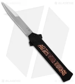 AKC F-16 D/A Bayonet OTF Automatic Knife Snake Skin (3.3" Satin)
