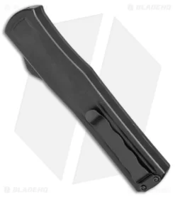 AKC F-20 D/A Dagger OTF Automatic Knife /w Tie Dye Inlay (3.5" Satin) -Knives And Tools AKC F 20 DA SP OTF Auto Black Tie Dye Inlay Satin BHQ 152893 jr side