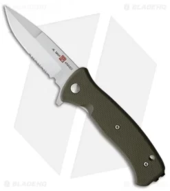 Al Mar Mini SERE 2020 Spring Assisted Knife OD Green GFN (3" Satin Serr)