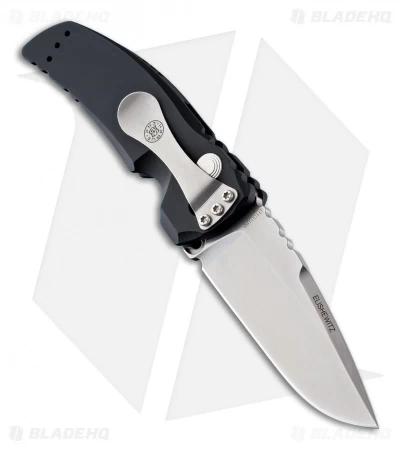 Hogue Knives EX-A01 Drop Point Automatic Knife Black Aluminum (3.5" Stonewash) 2 Hogue Knives EX-A01 Drop Point Automatic Knife Black Aluminum (3.5" Stonewash) - Image 2