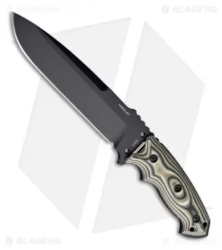 Hogue Knives EX-F01 Large Tactical Fixed Blade Knife Green G10 (7" Plain) 35158