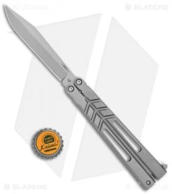 BRS Channel Alpha Beast Alternate Blade Butterfly Knife Titanium (4.5" SW) CHAB -Knives And Tools BRS Channel Alpha Beast Alternate Blade Ti SW CHAB ALT BHQ 114621 jr bottlecap