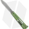 BRS Premium ALT Alpha Beast Balisong Butterfly Knife Green Ti (4.5" Stonewash)
