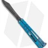 BRS Premium Alpha Beast Balisong Butterfly Knife Blue Ti (4.5" Acid)