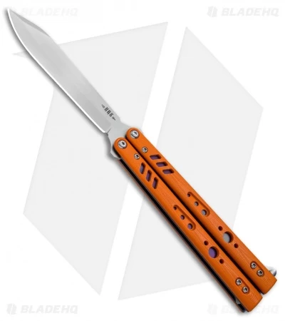 BRS Premium Replicant ALT Bali Butterfly Knife Orange G-10/Purple Ti (4.5" SW) 1 BRS Premium Replicant ALT Bali Butterfly Knife Orange G-10/Purple Ti (4.5" SW)