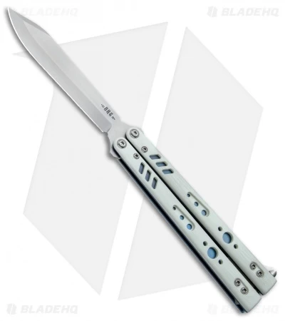 BRS Premium Replicant ALT Bali Butterfly Knife White G-10/Blue Ti (4.5" SW) 1 BRS Premium Replicant ALT Bali Butterfly Knife White G-10/Blue Ti (4.5" SW)