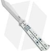 BRS Premium Replicant Balisong Butterfly Knife White G-10/Blue Ti (4.5" SW)
