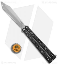 BRS Replicant Balisong Butterfly Knife Carbon Fiber (4.5" Stonewash) -Knives And Tools BRS Replicant Balisong Butterfly CF SW BHQ 68798 jr bottlecap 2