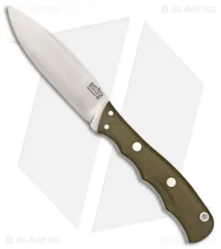 Bark River Canadian Special Fixed Blade Knife Green Canvas Micarta (4.25" A-2)