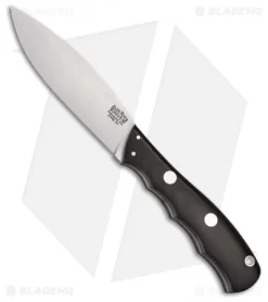 Bark River Canadian Special LT Fixed Blade Black Canvas Micarta (4" Satin)