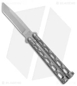 Bear Butterfly Knife Tanto Large W/ Silver Vein (4" Bead Blast) 114A