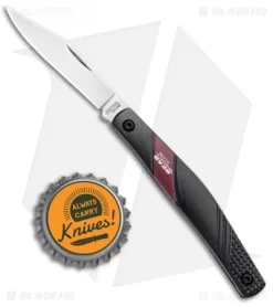 Bear Edge Traditional Slip Joint Knife Black Aluminum (2.13" Satin) 61530 -Knives And Tools Bear Edge Traditional SJ Black Alum Satin 61530 BHQ 94489 jr bottlecap