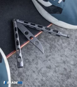 Bear & Son 114TR Butterfly Knife Trainer Silver Vein (4" Dull Blade) -Knives And Tools Bear Son 114TR Butterfly Knife Trainer Silver Vein Dull Blade BHQ 8439 kp sk8 web