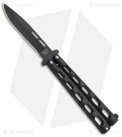 Bear & Son 115B Large Butterfly Knife Black (4" Black)