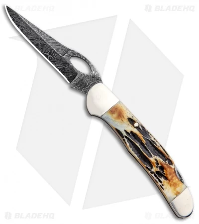 Bear & Son 3.75" Traditional Pocket Knife Genuine India Stag Bone 5149LD 1 Bear & Son 3.75" Traditional Pocket Knife Genuine India Stag Bone 5149LD