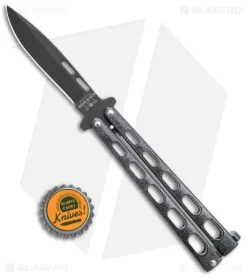 Bear & Son Large Butterfly Knife Galaxy (4" Black) 115GX -Knives And Tools Bear and Son Large Butterfly Galaxy Black BHQ 141493 jr bottlecap
