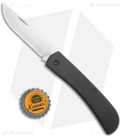 Bear & Son Large Farmhand Slip Joint Knife Black Aluminum (3.4" Satin) -Knives And Tools Bear and Son Large Farmhand SJ Black Satin BHQ 138114 jr bottlecap