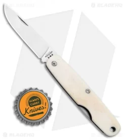 Bear & Son One Blade Pen Knife 3 1/2" White Smooth Bone WSB79 -Knives And Tools Bear and Son One blade Pen White Smooth Bone WSB79 BHQ 107981 jr bottlecap
