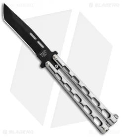Bear & Son Tanto Butterfly Knife Stainless Steel (4.1" Black) SS15TAN