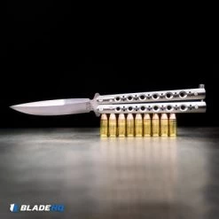 Benchmade 62 Balisong Butterfly Knife Stainless Steel (4.25" Satin) -Knives And Tools Benchmade 62 Balisong Butterfly Knife Stainless Steel BHQ11144 kp steel bullets instagram