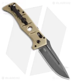 Knives And Tools -Knives And Tools Benchmade Adamas Automatic Knife Desert Tan G 10 3.8 Gray 2750GY 3 BHQ 118566 LS Spine