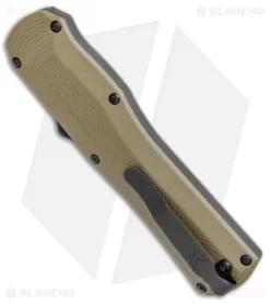 Benchmade Autocrat D/A OTF Automatic Knife OD Green G-10 (3.71" Black) 3400BK-1 7 Benchmade Autocrat D/A OTF Automatic Knife OD Green G-10 (3.71" Black) 3400BK-1 -Knives And Tools Benchmade Autocrat DA OTF Auto OD Green G 10 Black 3400BK 2 BHQ 104904 jr side