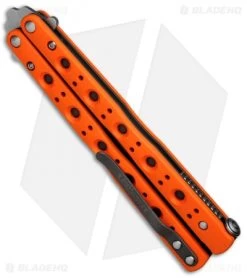 Benchmade 51 Morpho Balisong Butterfly Knife Orange G-10 (4.25" SW) 51-1801 -Knives And Tools Benchmade Balisong Orange jr side
