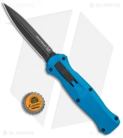 Benchmade Infidel OTF Automatic Knife Blue Aluminum (3.91" Black) 3300BK-2001 -Knives And Tools Benchmade Infidel Dagger OTF Auto Blue aluminum 3300BK 2001 BHQ 114880 jr bottlecap