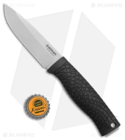 Boker Bronco Fixed Blade Knife Black TPE (4.4" Satin 3V) 121504 -Knives And Tools Boker Bronco Fixed Blade Black TPE Satin BHQ 146657 jr bottlecap