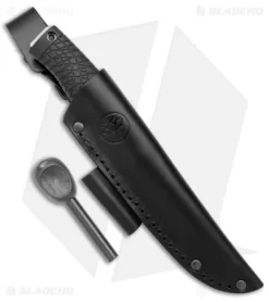 Boker Bronco Fixed Blade Knife Black TPE (4.4" Satin 3V) 121504 -Knives And Tools Boker Bronco Fixed Blade Black TPE Satin BHQ 146657 jr sheath