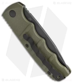 Boker Kalashnikov Drop Point Automatic Knife OD Green (3.25" Smokewash) -Knives And Tools Boker Kalashnikov Auto OD Green D2 Smokewash BHQ 144761 jr side