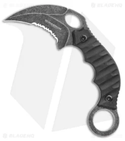 Boker Magnum Hotel Romeo Karambit Fixed Blade Knife Black G-10 (3" Black Serr)