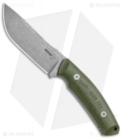 Boker Plus Blacklist Fixed Blade Knife OD Green (4.875" Stonewash) 02BO007