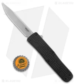 Boker USA OTF Automatic Knife Black Aluminum (3.5" Stonewash) -Knives And Tools Boker USA OTF Auto Black Aluminum SW 06EX260 BHQ 94101 jr bottlecap