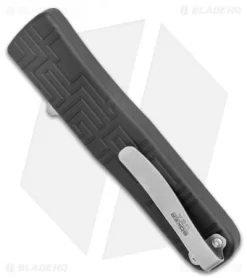 Boker USA OTF Automatic Knife Black Aluminum (3.5" Stonewash) -Knives And Tools Boker USA OTF Auto Black Aluminum SW 06EX260 BHQ 94101 jr side