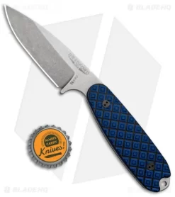 Bradford Knives Guardian3.5 Fixed Blade Blue/Black G-10 (3.75" Sabre/N690/SW) -Knives And Tools Bradford Knives Guardian 3.5 Sabre Black Blue BRAD35S013 BHQ 83353 jr bottlecap