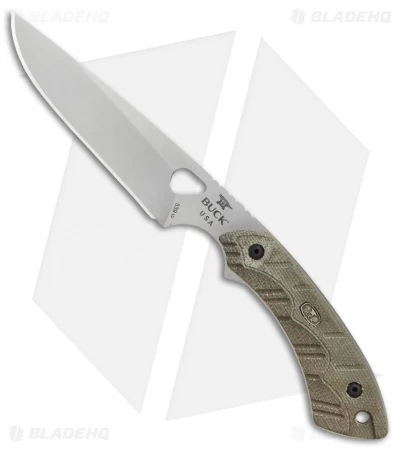 Buck Knives Buck 539 Open Season Small Game Fixed Blade OD Green Micarta (4.25" Satin) 1 Buck Knives Buck 539 Open Season Small Game Fixed Blade OD Green Micarta (4.25" Satin)