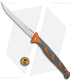 Buck Hookset Fresh Folding Fillet Knife Gray/Orange (6.5" Satin) 0148ORS -Knives And Tools Buck Hookset Fresh Folding Fillet Knife Gray Orange Satin 0148ORS BHQ 140114 jr bottlecap