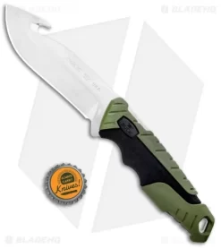 Buck Knives Buck Pursuit Large Guthook Fixed Blade Knife Green GFN (4.5" Satin) 0657GRG -Knives And Tools Buck Pursuit Large Guthook Green GFN Satin 0657GRG BHQ 92941 jr bottlecap