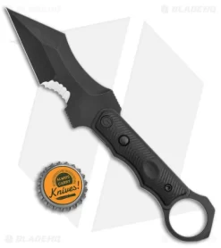 CIVIVI Orthrus Tactical Button Fixed Blade Knife Black G-10 (3.8" Black Serr) -Knives And Tools CIVIVI Orhrus Tactical Fixed Blade Black G 10 Black Serr BHQ 144146 jr bottlecap