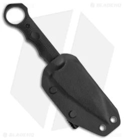 CIVIVI Orthrus Tactical Button Fixed Blade Knife Black G-10 (3.8" Black Serr) -Knives And Tools CIVIVI Orhrus Tactical Fixed Blade Black G 10 Black Serr BHQ 144146 jr sheath