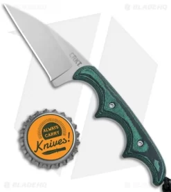 CRKT Folts Minimalist Fixed Blade Neck Knife Micarta (2" Bead Blast) 2385 -Knives And Tools CRKT Folts Minimalist Neck Knife Black Green Micarta BB 2385 BHQ 4592 jr bottlecap