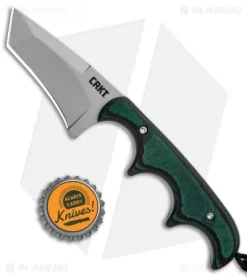 CRKT Folts Minimalist Tanto Neck Knife (2.125" Bead Blast) 2386 -Knives And Tools CRKT Folts Minimalist Tanto Neck Knife Green Black BB 2386 BHQ 7032 jr bottlecap