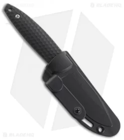 CRKT Lucas Burnley Aux Fixed Blade Knife Black (3.5" Satin) 1200 -Knives And Tools CRKT lucas burnley aux black satin 1200 BHQ 51813 er sheath