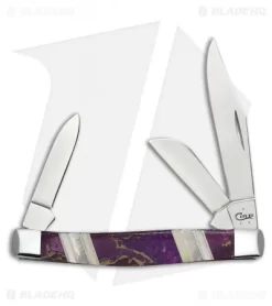 Case Exotic King's Mine Medium Stockman Knife 3.625" Purple Turquoise 11120