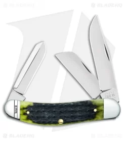 Case Knives Sowbelly Pocket Knife 3.875" Olive Green Russell Bone (TB6339 SS)
