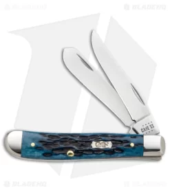 Case Mini Trapper Knife 3.5" Pocket Worn Blue Bone/Peach Seed Jig (6207 SS)