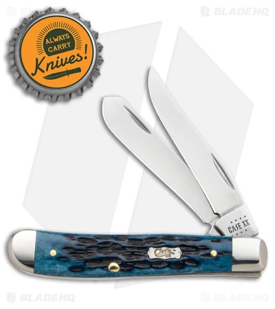 Case Mini Trapper Knife 3.5" Pocket Worn Blue Bone/Peach Seed Jig (6207 SS) 4 Case Mini Trapper Knife 3.5" Pocket Worn Blue Bone/Peach Seed Jig (6207 SS) - Image 4