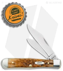 Case Small Swell Center Jack Knife 3" Amber Bone/Peach Seed Jig (6225 1/2 SS) -Knives And Tools Case Small Swell Center Jack Amber Bone Peach Seed Jig SS BHQ 140637 jr bottlecap